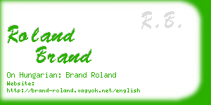 roland brand business card